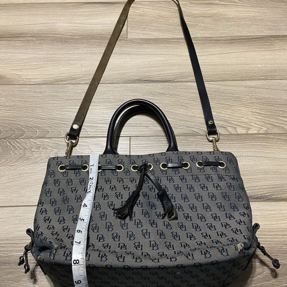 DOONEY & BOURKE HANDBAG/PURSE Classic Vintage DB Logo - Black And‎ Gray Mini - Picture 8 of 10